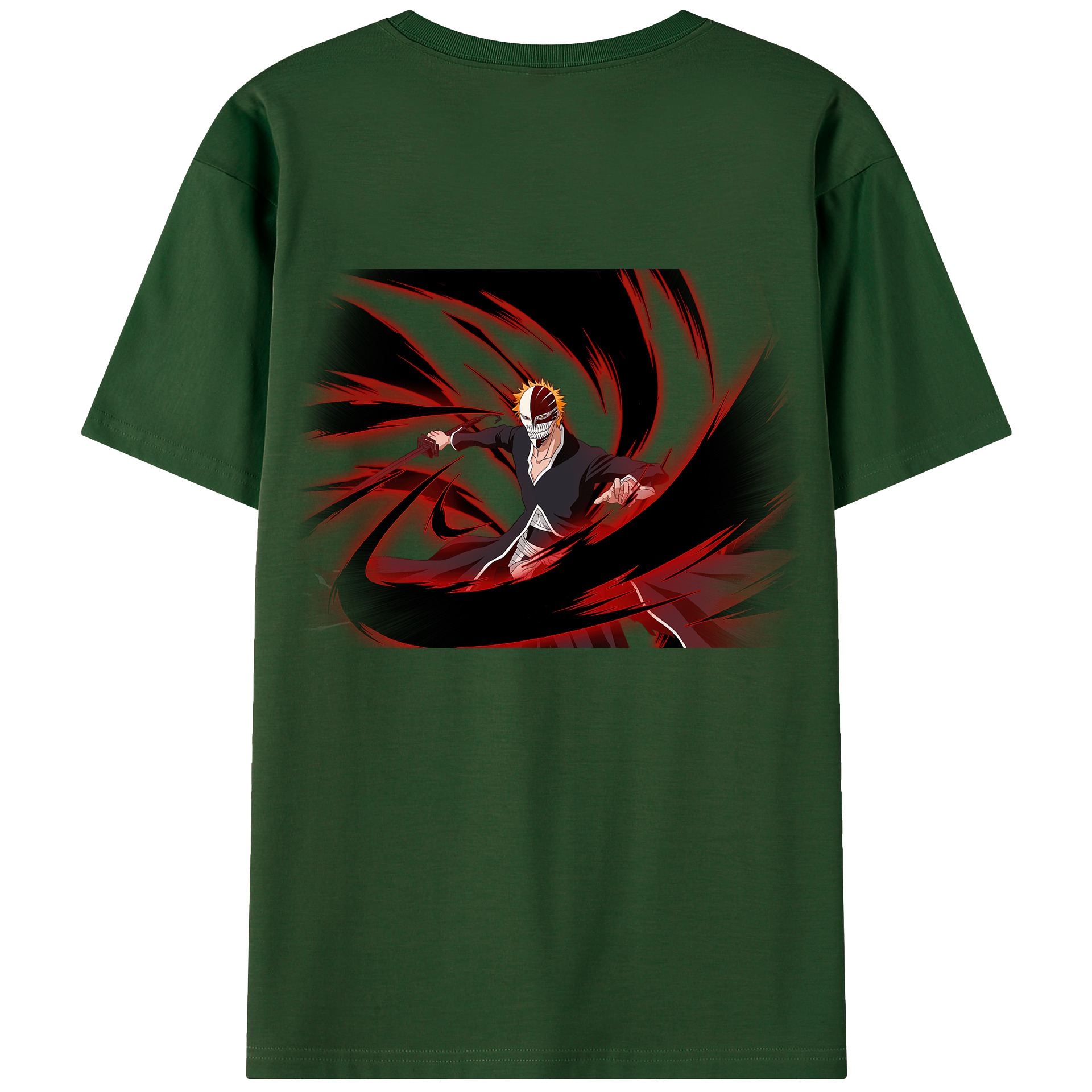 （画像用） ブリーチ 黒崎一護（くろさき いちご）BLEACH Kurosaki Ichigo 綿100％半袖Tシャツ（背面プリント）